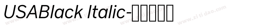 USABlack Italic字体转换